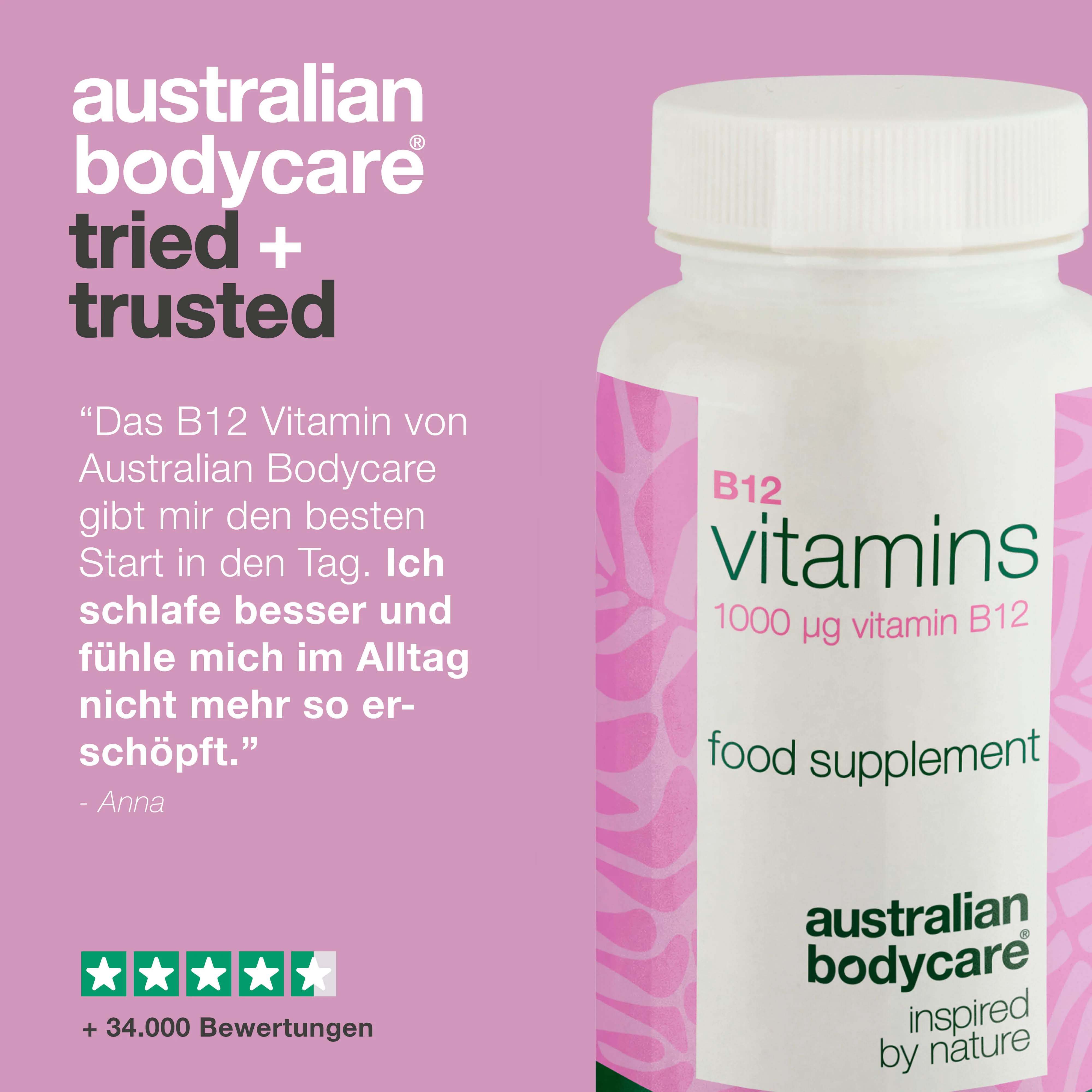 Vitamin B12 Ergänzung – 90 vegane Kapseln, 1000 µg — Hochdosiertes Vitamin B12 – 90 vegane Kapseln für 90 Tage. Tägliche Unterstützung für Energie und eine pflanzliche Ernährung. - Image 5