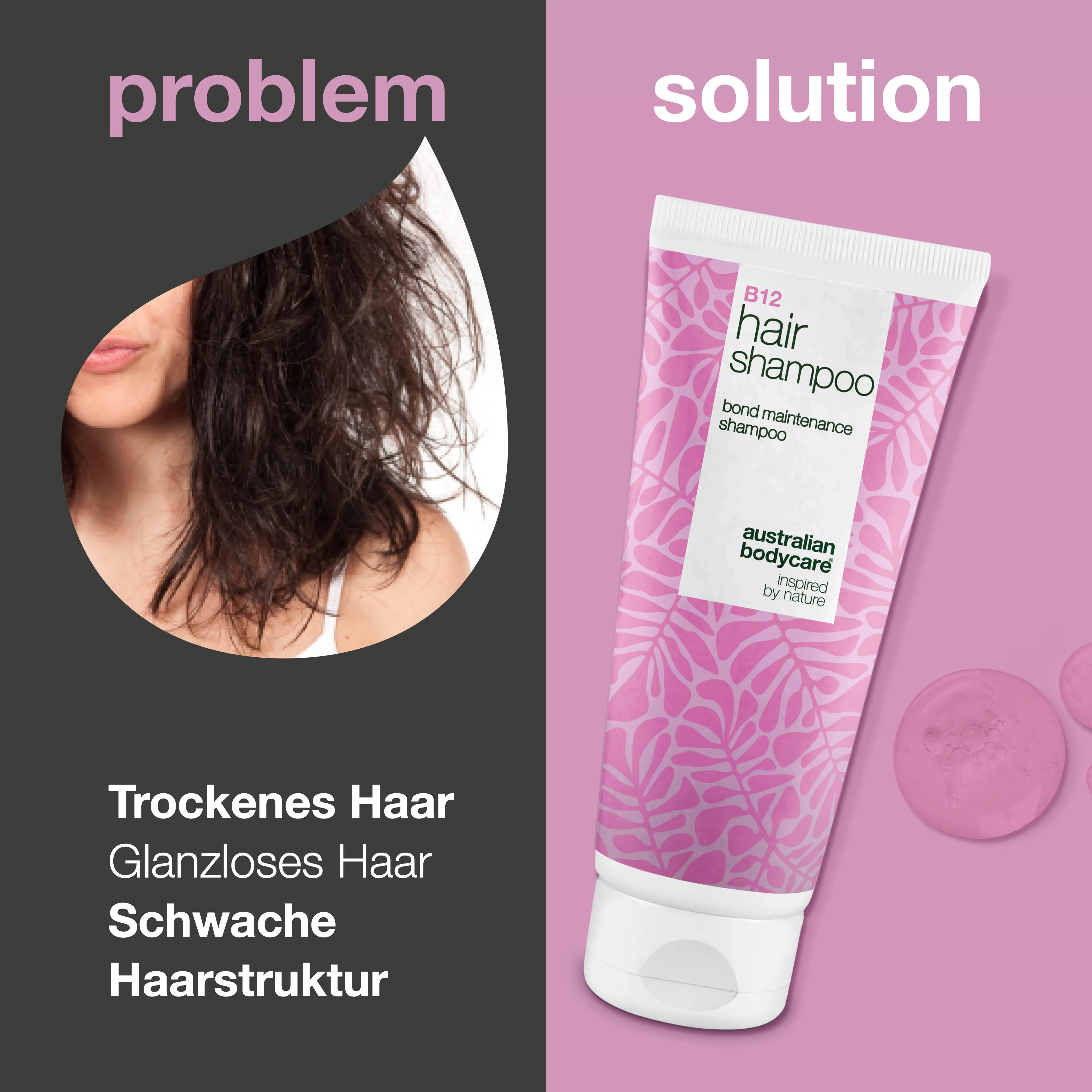 Vitamin B12 Haarshampoo – repariert und stärkt geschädigtes Haar — Vitamin B12 Haarshampoo pflegt trockenes, strapaziertes Haar mit Bond-Effekt. Enthält Vitamin B12, Elaya Renova™ und Glycerin. - Image 2