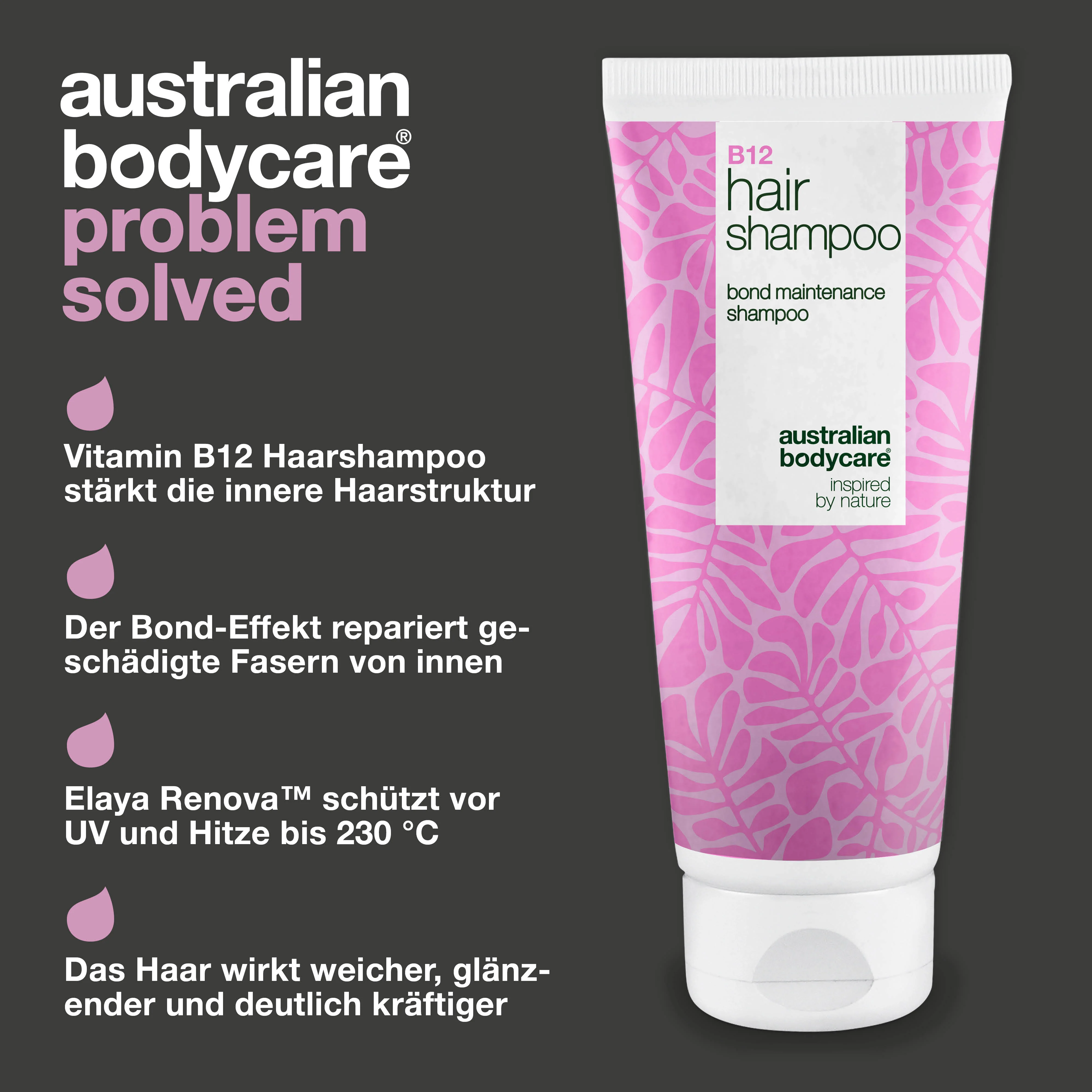 Vitamin B12 Haarshampoo – repariert und stärkt geschädigtes Haar — Vitamin B12 Haarshampoo pflegt trockenes, strapaziertes Haar mit Bond-Effekt. Enthält Vitamin B12, Elaya Renova™ und Glycerin. - Image 3