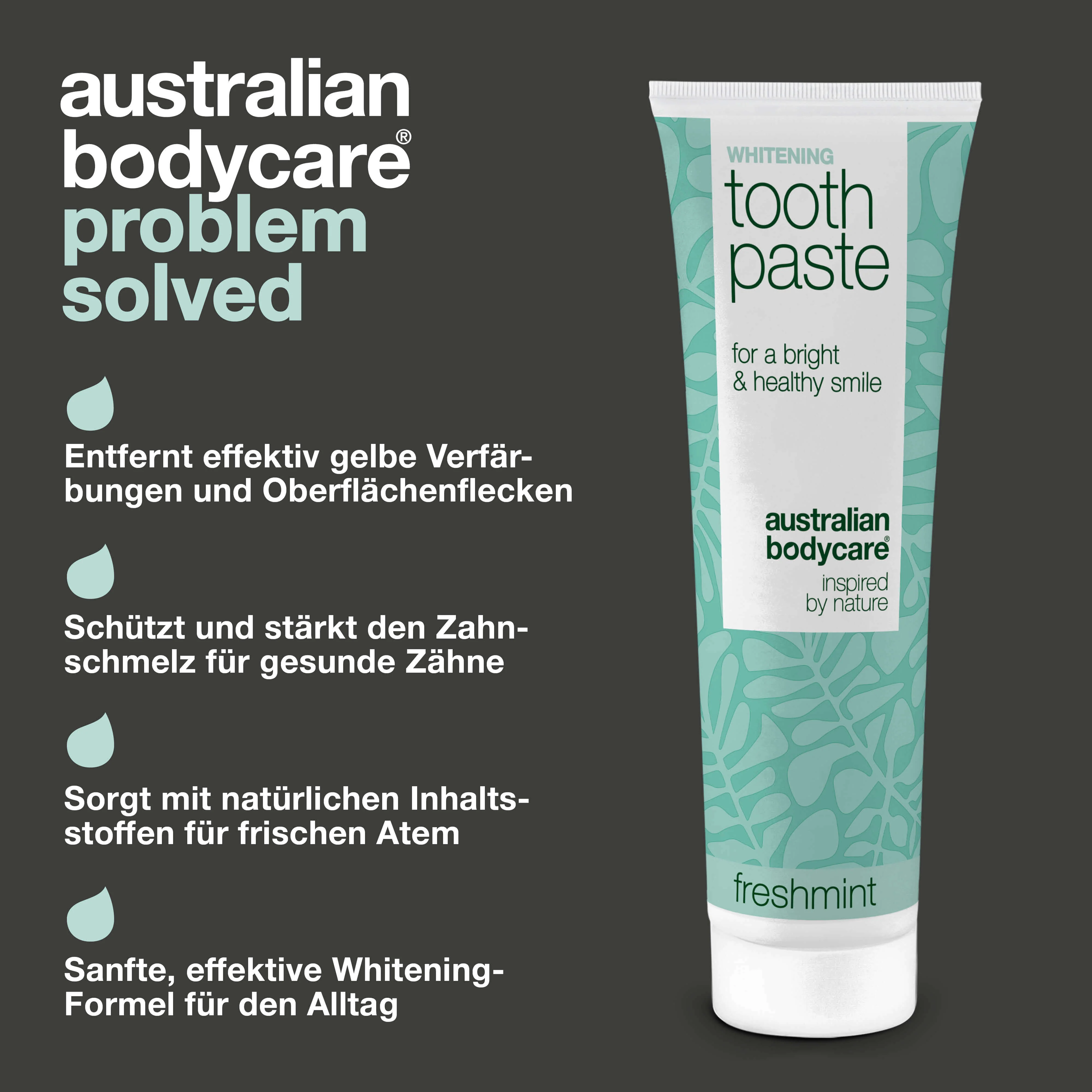 Whitening Zahnpasta – Entfernt Flecken und macht Zähne weiß — Whitening Zahnpasta, die gelbe Zähne bekämpft und den Zahnschmelz stärkt. Mit hydratisierter Kieselsäure, Alumina und Menthol. - Image 3