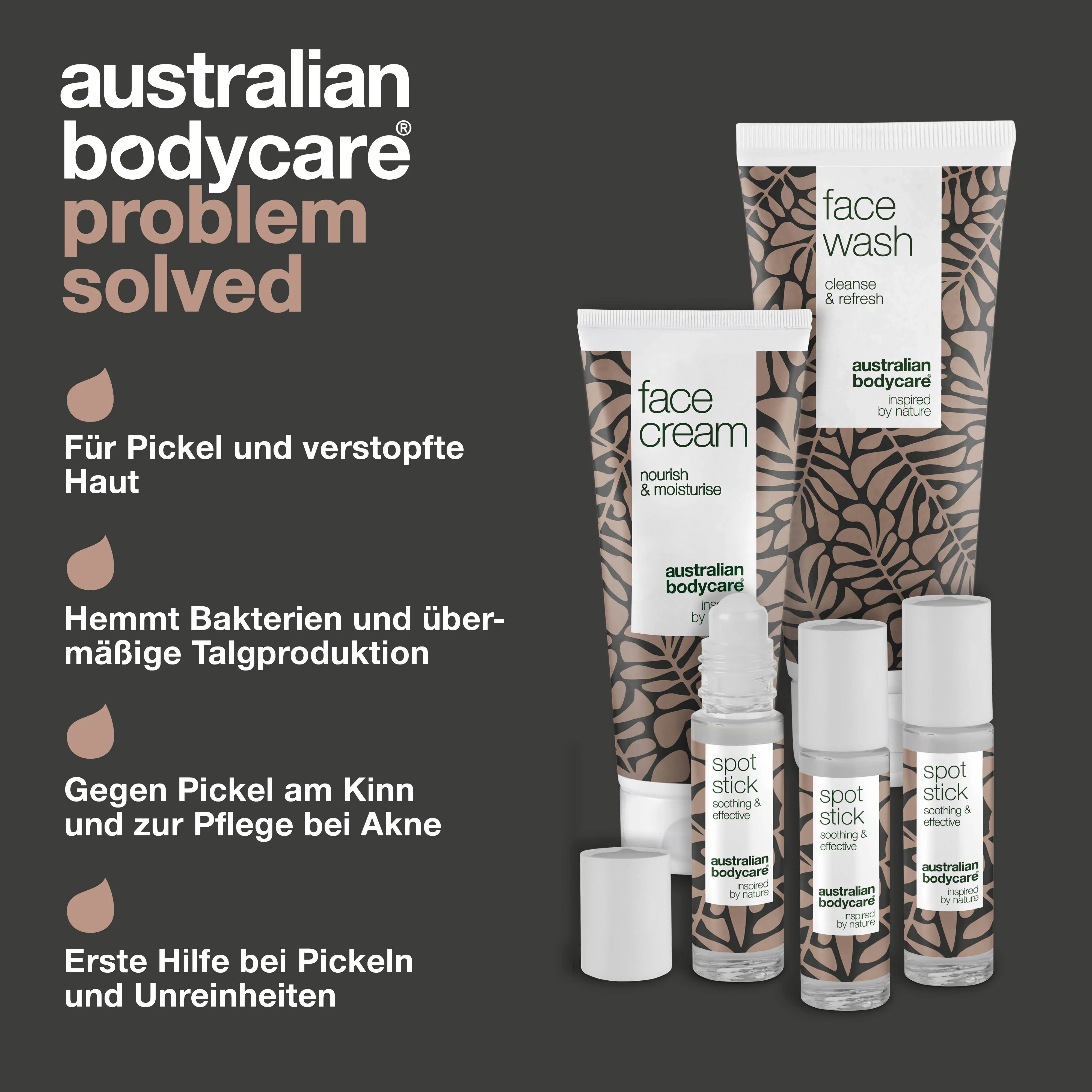 XL Paket mit Gesichtspflegeprodukten für Pickel und unreine Haut  — Große Gesichtsreinigung, Gesichtscreme & 3er-Pack Spot Stick gegen Pickel & fettige Haut - Image 3