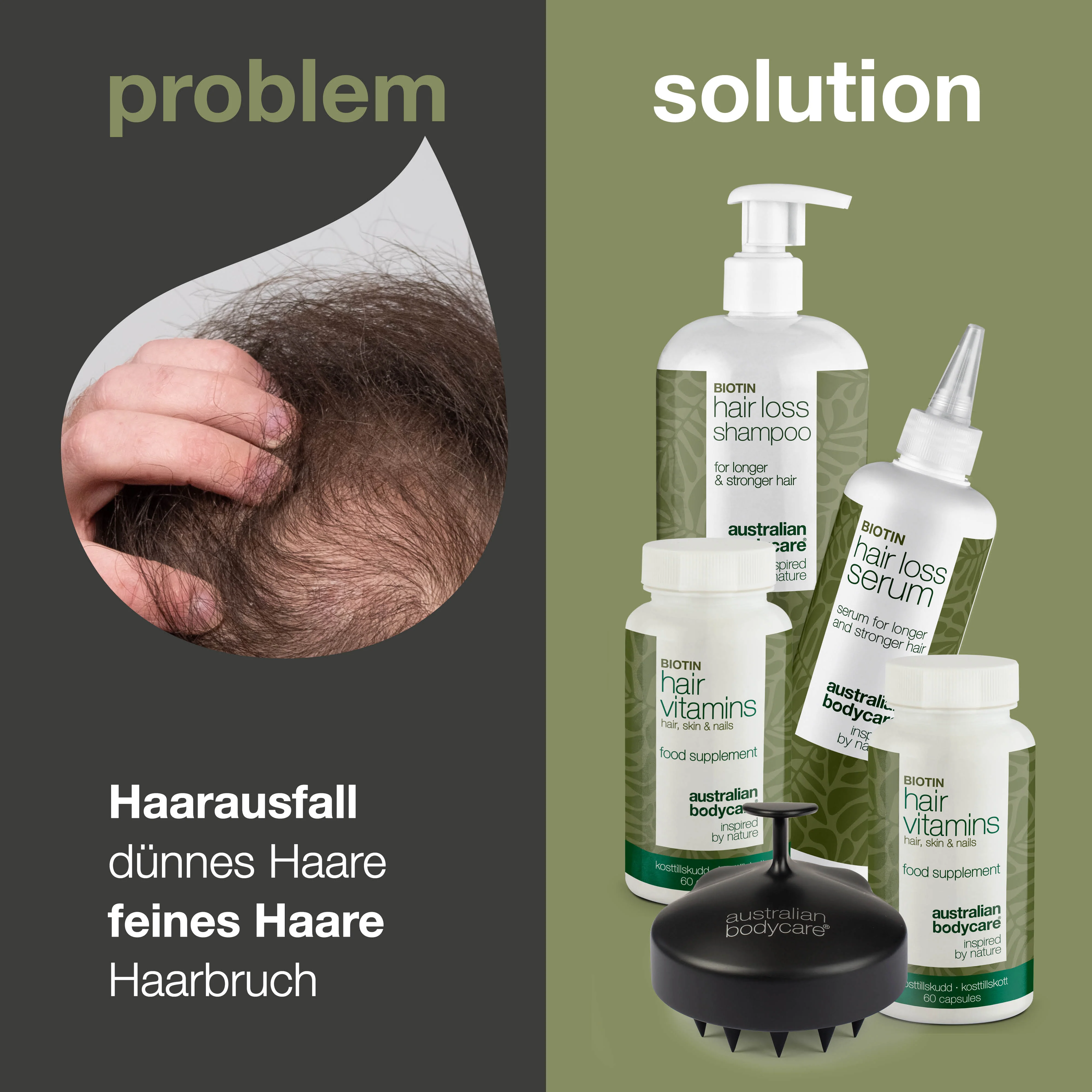 Komplettpaket gegen Haarausfall & feines Haar mit XL Produkten — 5 Produkte für die tägliche Pflege bei Haarausfall, feinem und dünnem Haar - Image 2