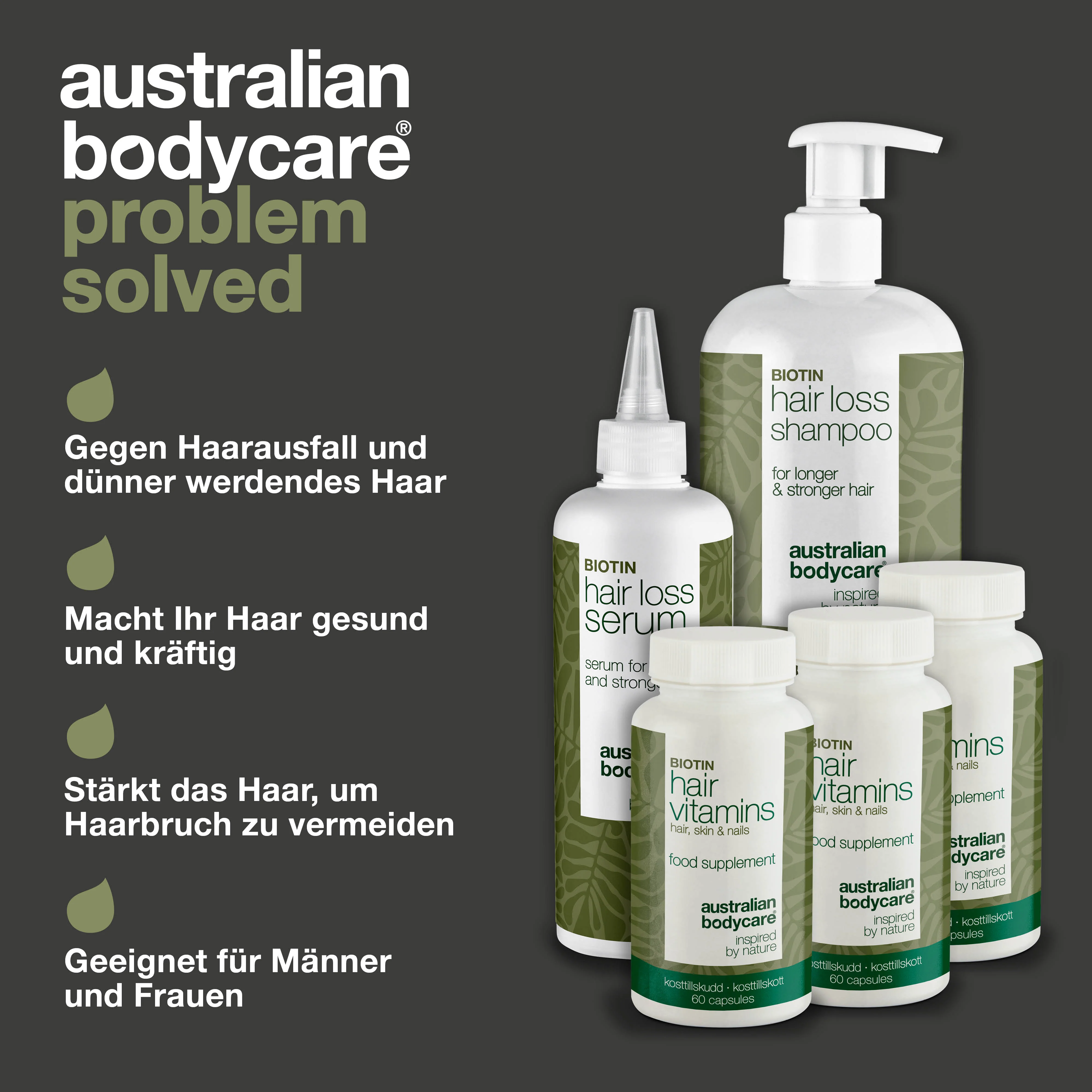 XL Paket gegen Haarausfall & Haarvitamine — 5 Haarausfallprodukte mit Biotin für dünner werdendes Haar - Image 3