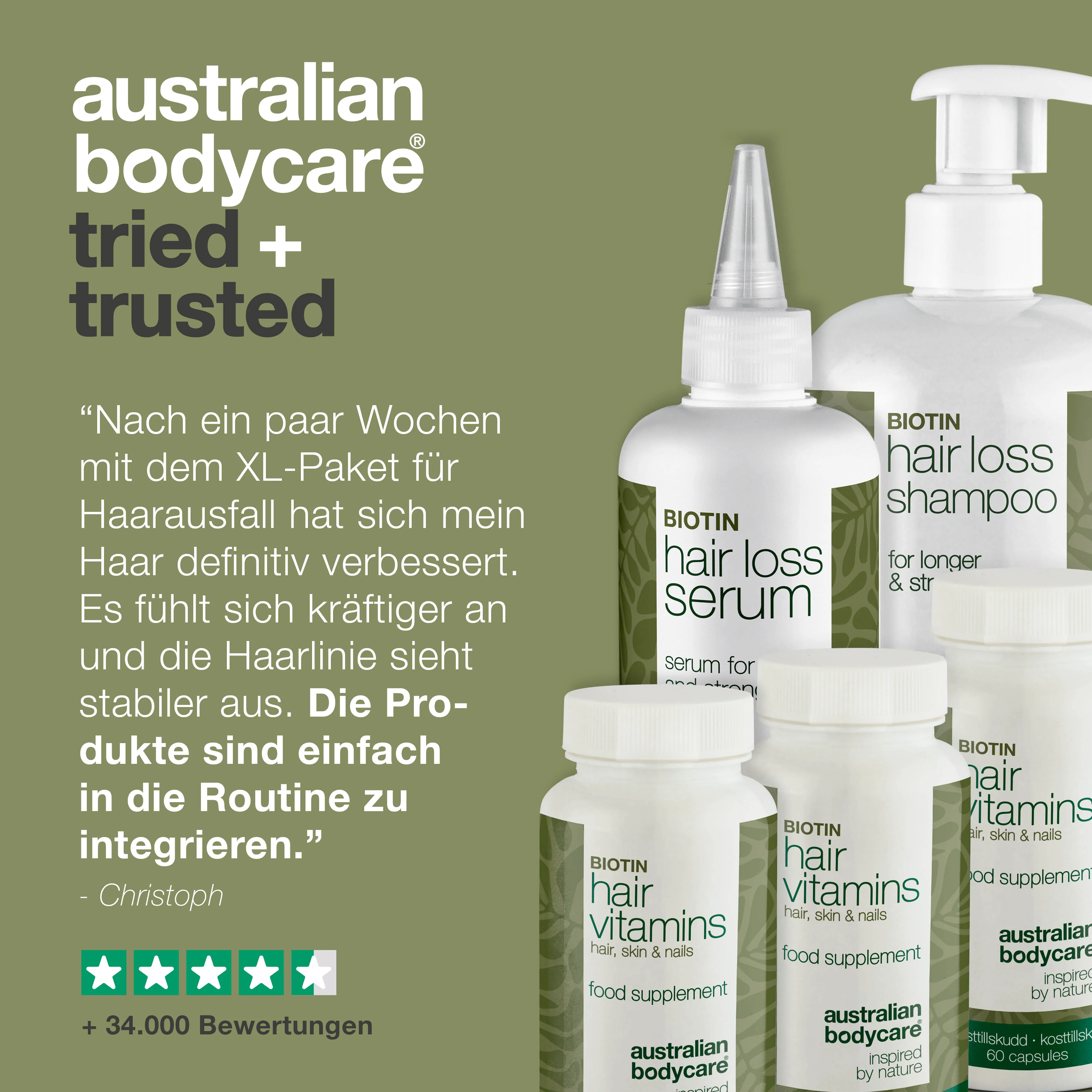 XL Paket gegen Haarausfall & Haarvitamine — 5 Haarausfallprodukte mit Biotin für dünner werdendes Haar - Image 5